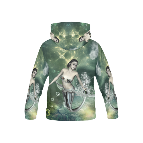 Awesome mermaid in the deep ocean All Over Print Hoodie for Kid (USA Size) (Model H13)