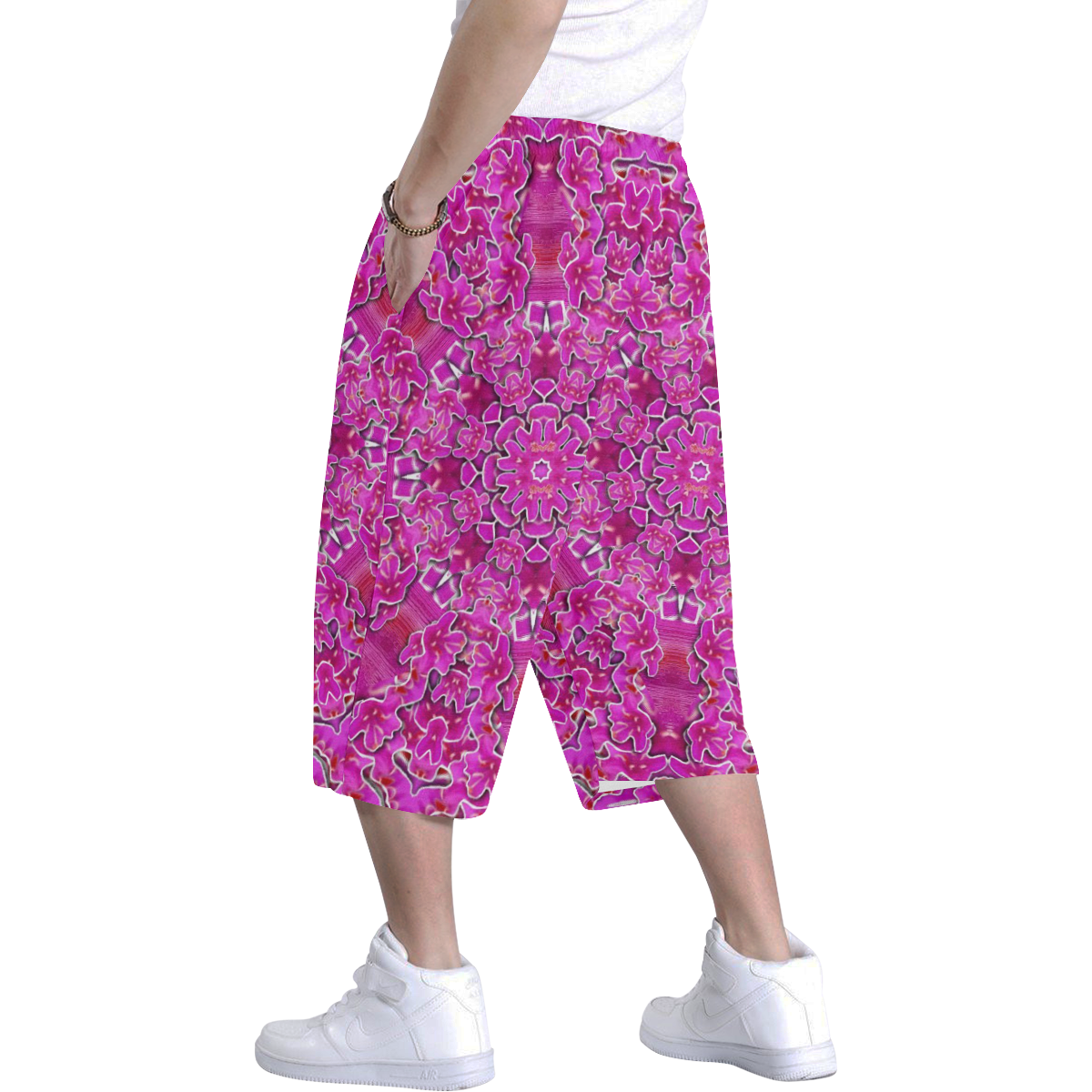 flowering and blooming to bring happiness Men's All Over Print Baggy Shorts (Model L37)