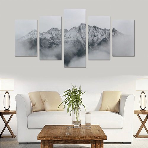landscape-of-mountains Canvas Print Sets C (No Frame)