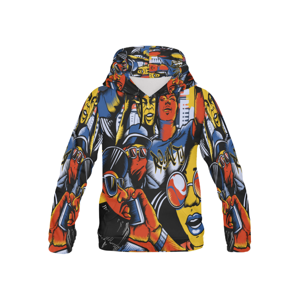 P-Money Grime Rap Design All Over Print Hoodie for Kid (USA Size) (Model H13)