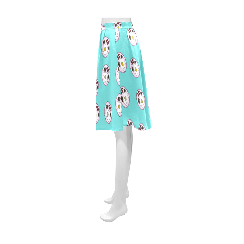 english breakfast aqua Athena Women's Short Skirt (Model D15)