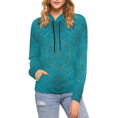 spiritual sun is raising  peace of mind sea All Over Print Hoodie for Women (USA Size) (Model H13)