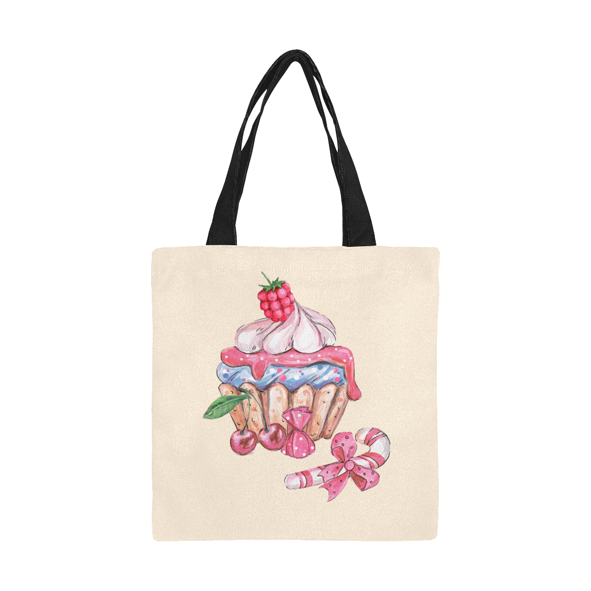 cupcake All Over Print Canvas Tote Bag/Small (Model 1697)