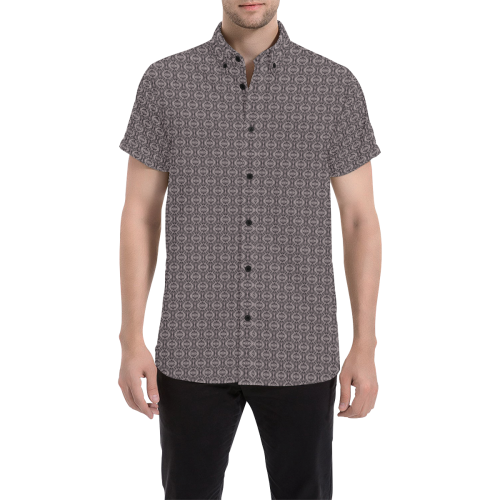 Model #102c| Men's All Over Print Short Sleeve Shirt (Model T53)