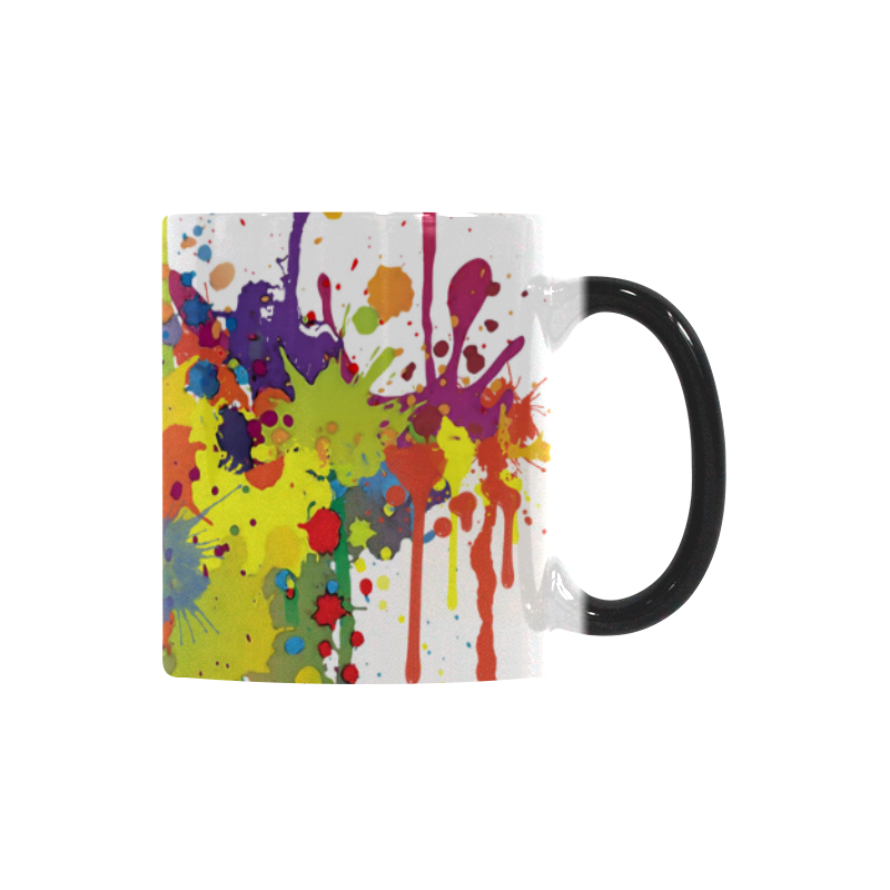 CRAZY multicolored double running SPLASHES Custom Morphing Mug (11oz)