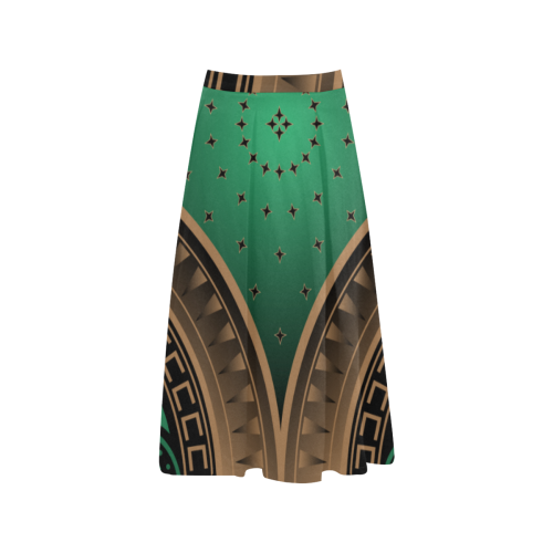Horse War Shield (Green) Aoede Crepe Skirt (Model D16)