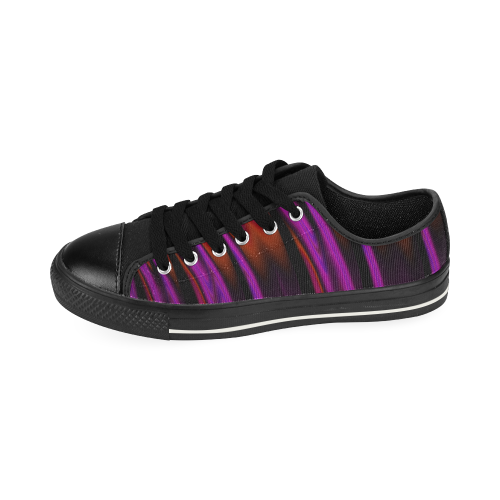 Sunset Waterfall Reflections Abstract Fractal Canvas Women's Shoes/Large Size (Model 018)