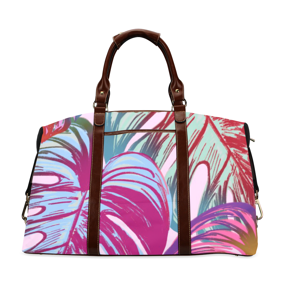 Pretty Leaves B by JamColors Classic Travel Bag (Model 1643) Remake
