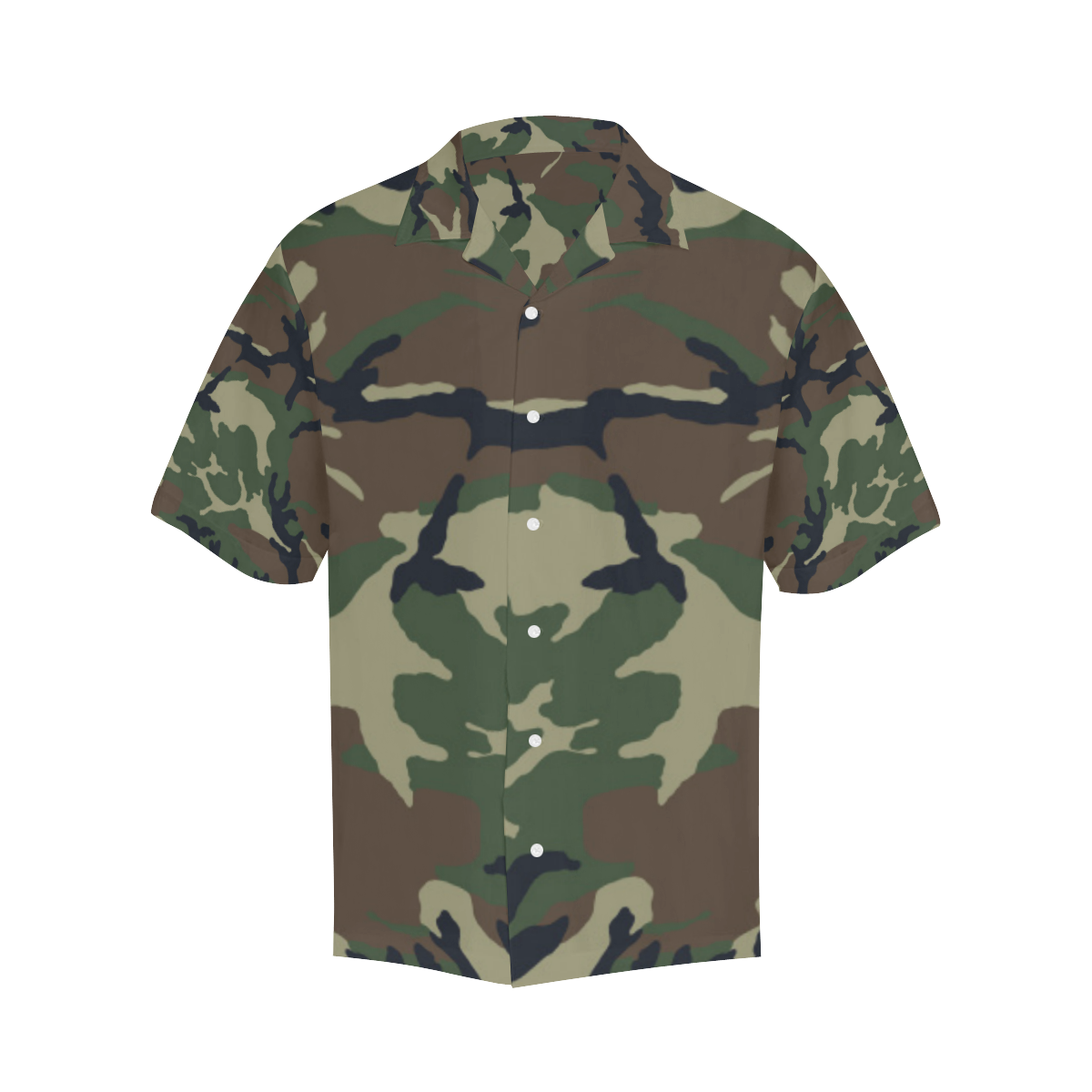 CAMOUFLAGE-WOODLAND 4 Hawaiian Shirt (Model T58)