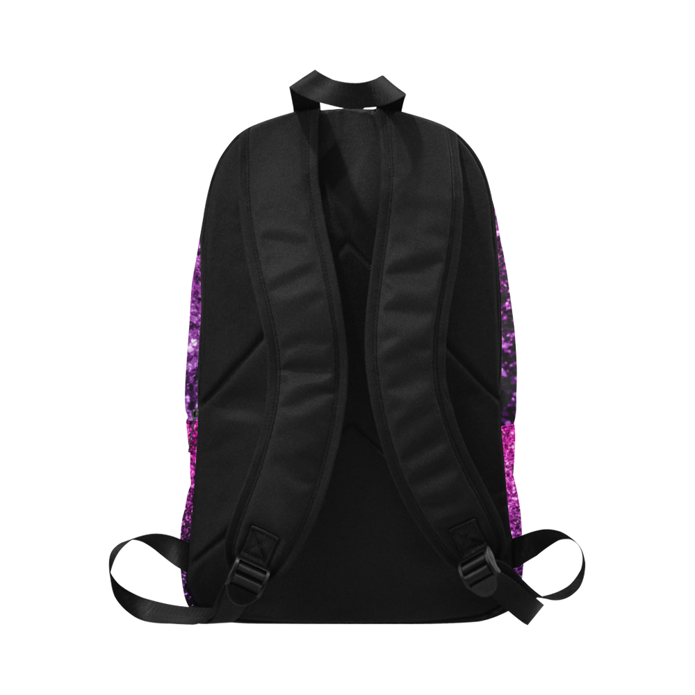 Beautiful Purple Pink Ombre glitter sparkles Fabric Backpack for Adult (Model 1659)