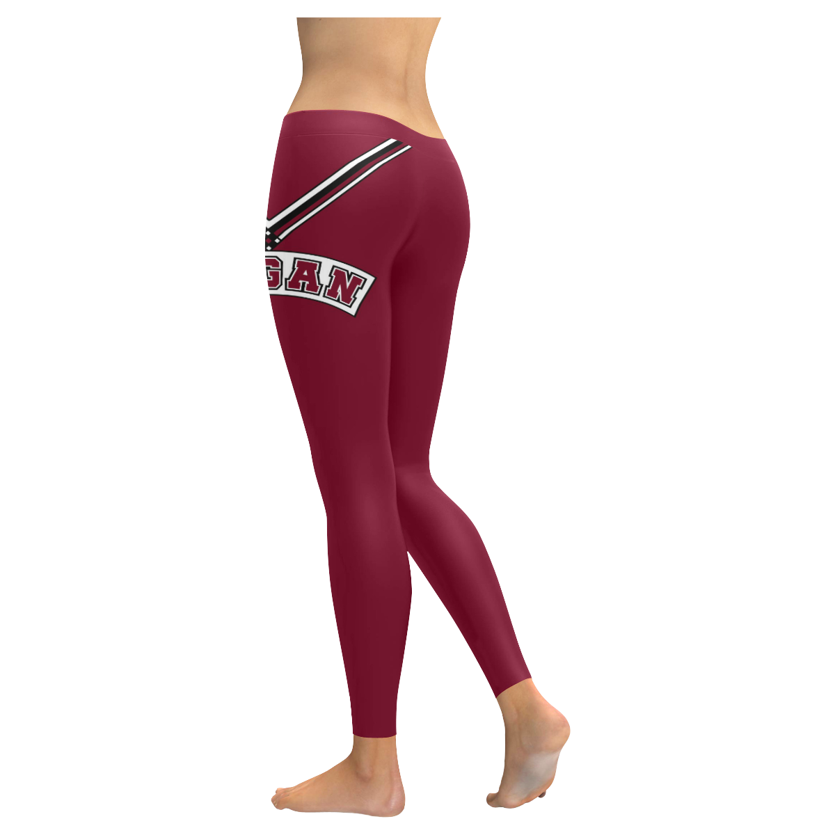 Vegan Cheerleader Women's Low Rise Leggings (Invisible Stitch) (Model L05)