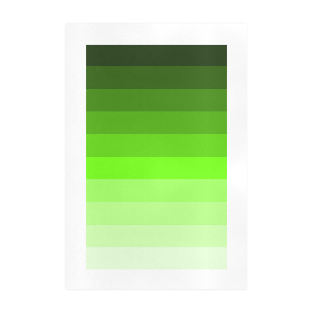 Green stripes Art Print 19‘’x28‘’