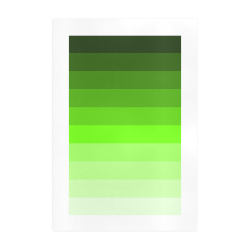 Green stripes Art Print 19‘’x28‘’