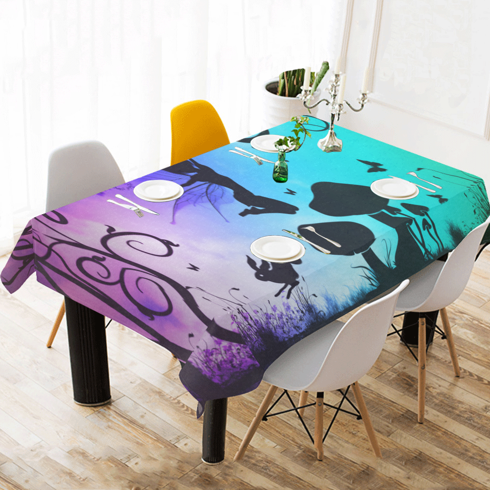 Happy fairy in the night Cotton Linen Tablecloth 60"x120"