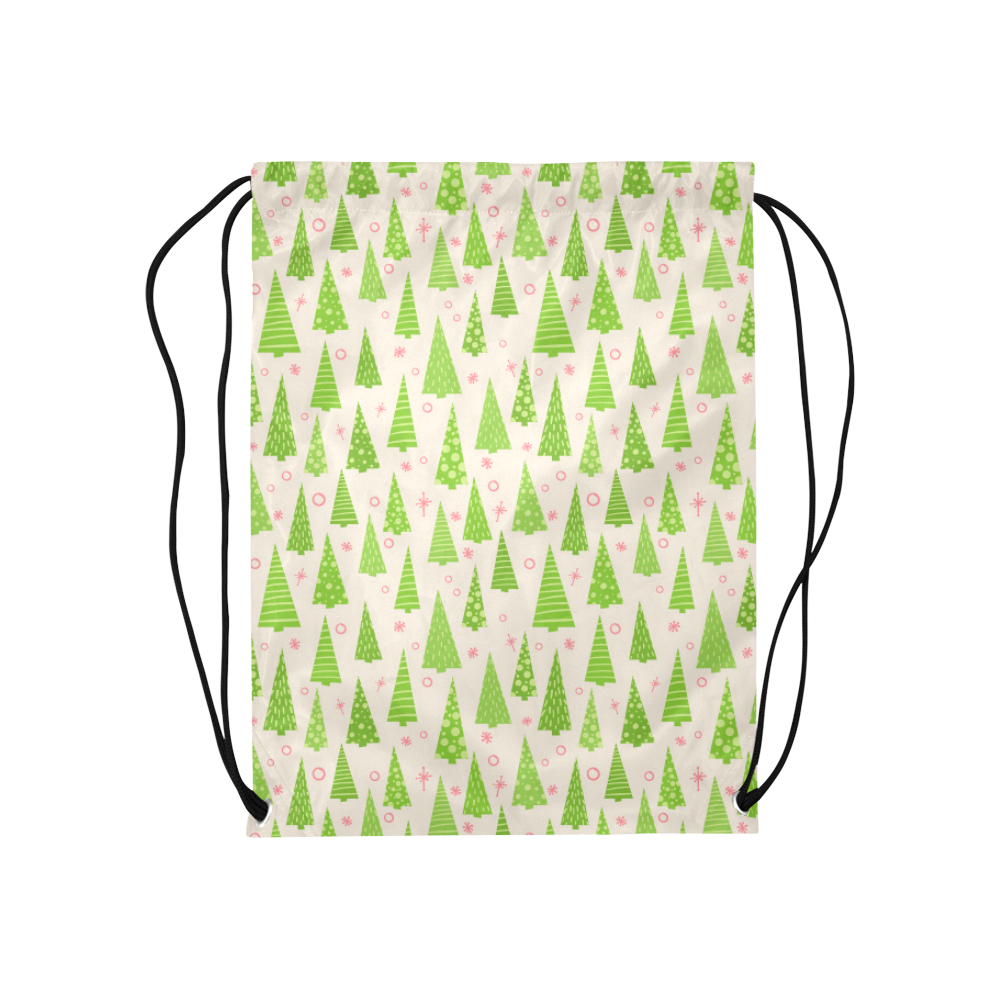Christmas Trees Forest Medium Drawstring Bag Model 1604 (Twin Sides) 13.8"(W) * 18.1"(H)