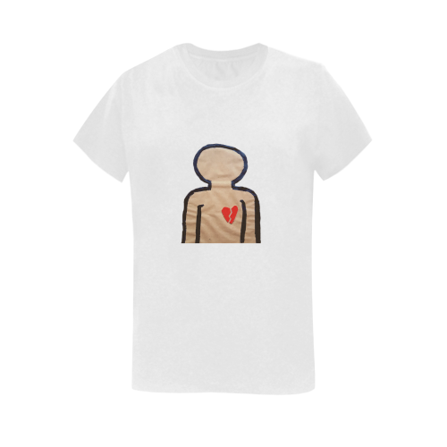 heart trans Women's T-Shirt in USA Size (Two Sides Printing)