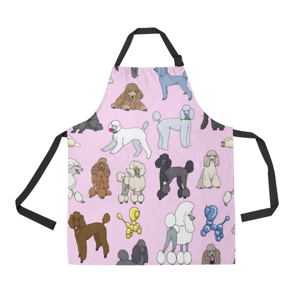 poodles pink All Over Print Apron