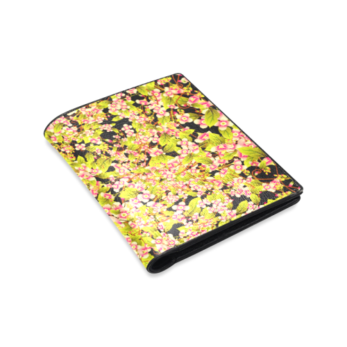 Flower Pattern Men's Leather Wallet (Model 1612)