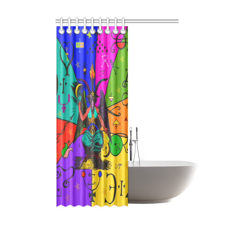 Awesome Baphomet Popart Shower Curtain 48"x72"