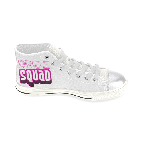 Bride Squad Women's Classic High Top Canvas Shoes (Model 017)