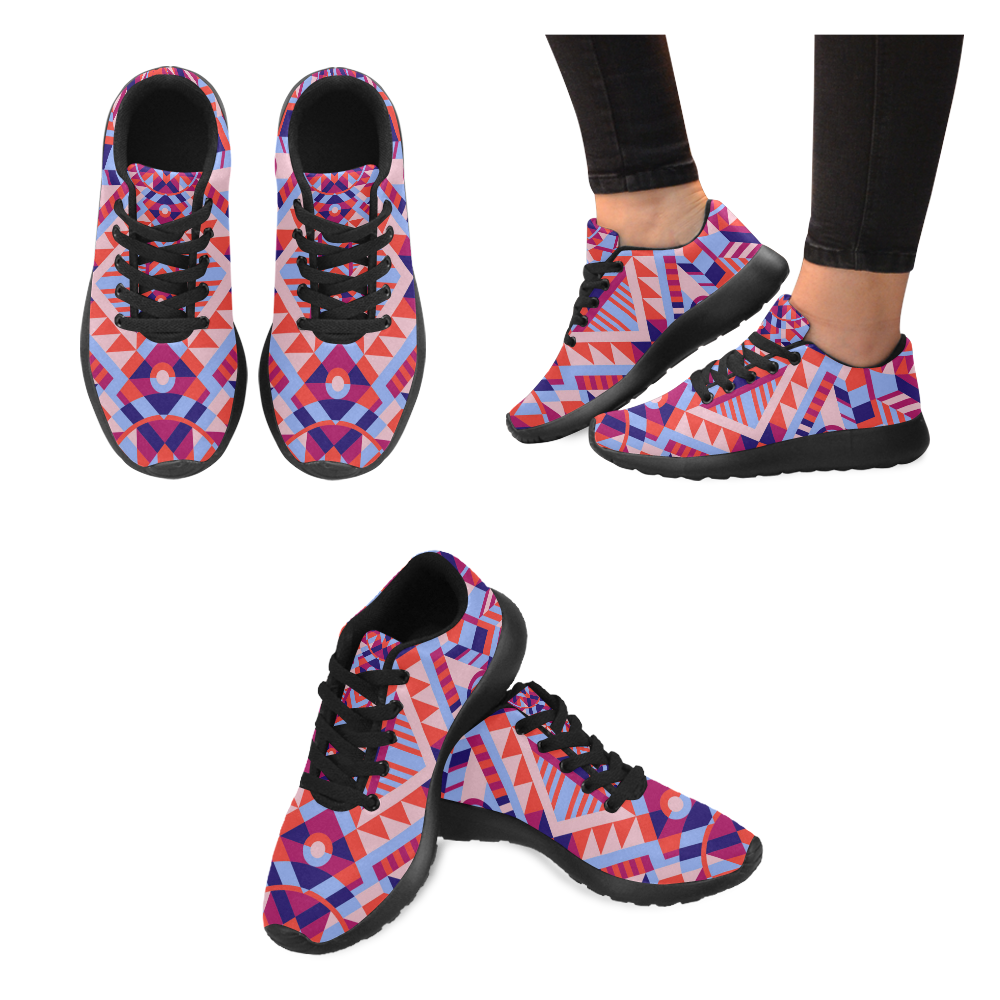 Modern Geometric Pattern Men’s Running Shoes (Model 020)