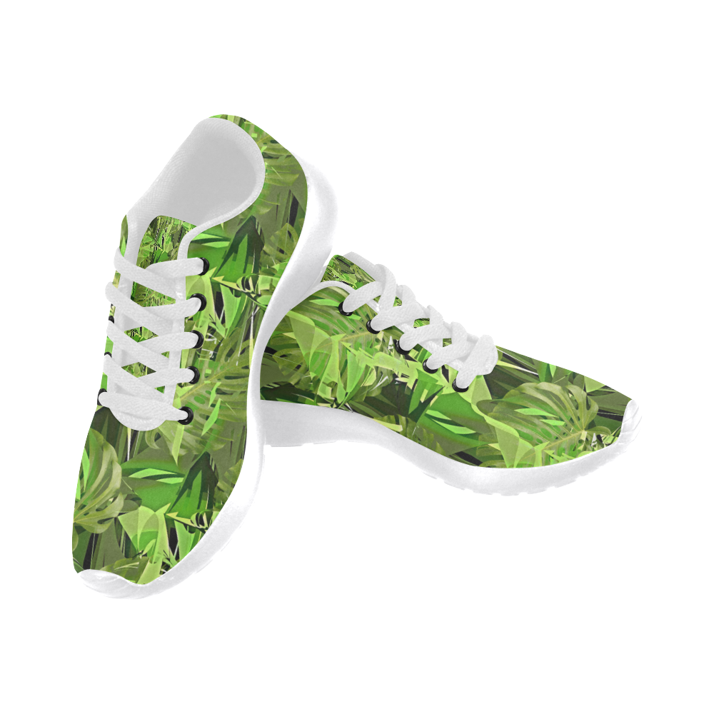 Tropical Jungle Leaves Camouflage Men’s Running Shoes (Model 020)