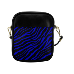 Ripped SpaceTime Stripes - Blue Sling Bag (Model 1627)