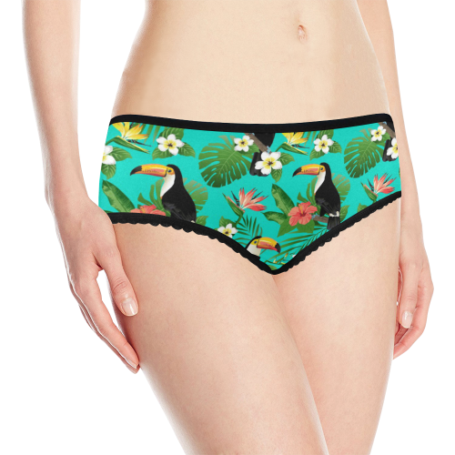 Tropical Summer Toucan Pattern Women's All Over Print Classic Briefs (Model L13)
