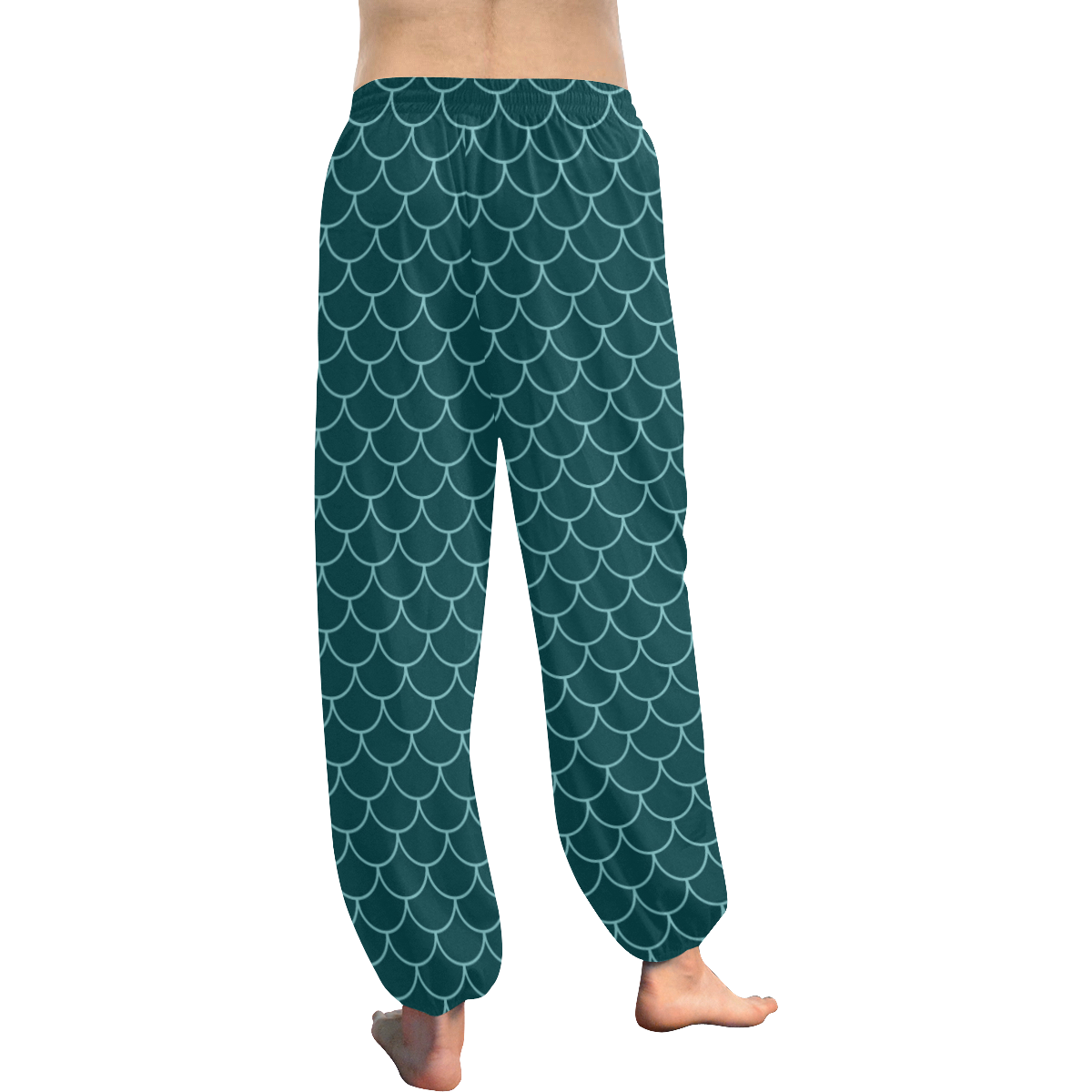 Blue Green Mermaid Women's All Over Print Harem Pants (Model L18)