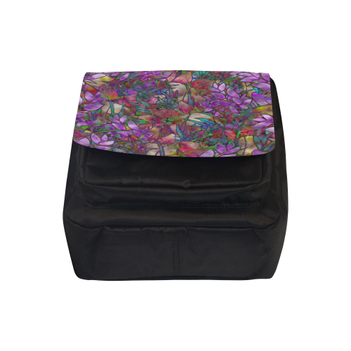 Floral Abstract Stained Glass G175 Crossbody Nylon Bags (Model 1633)