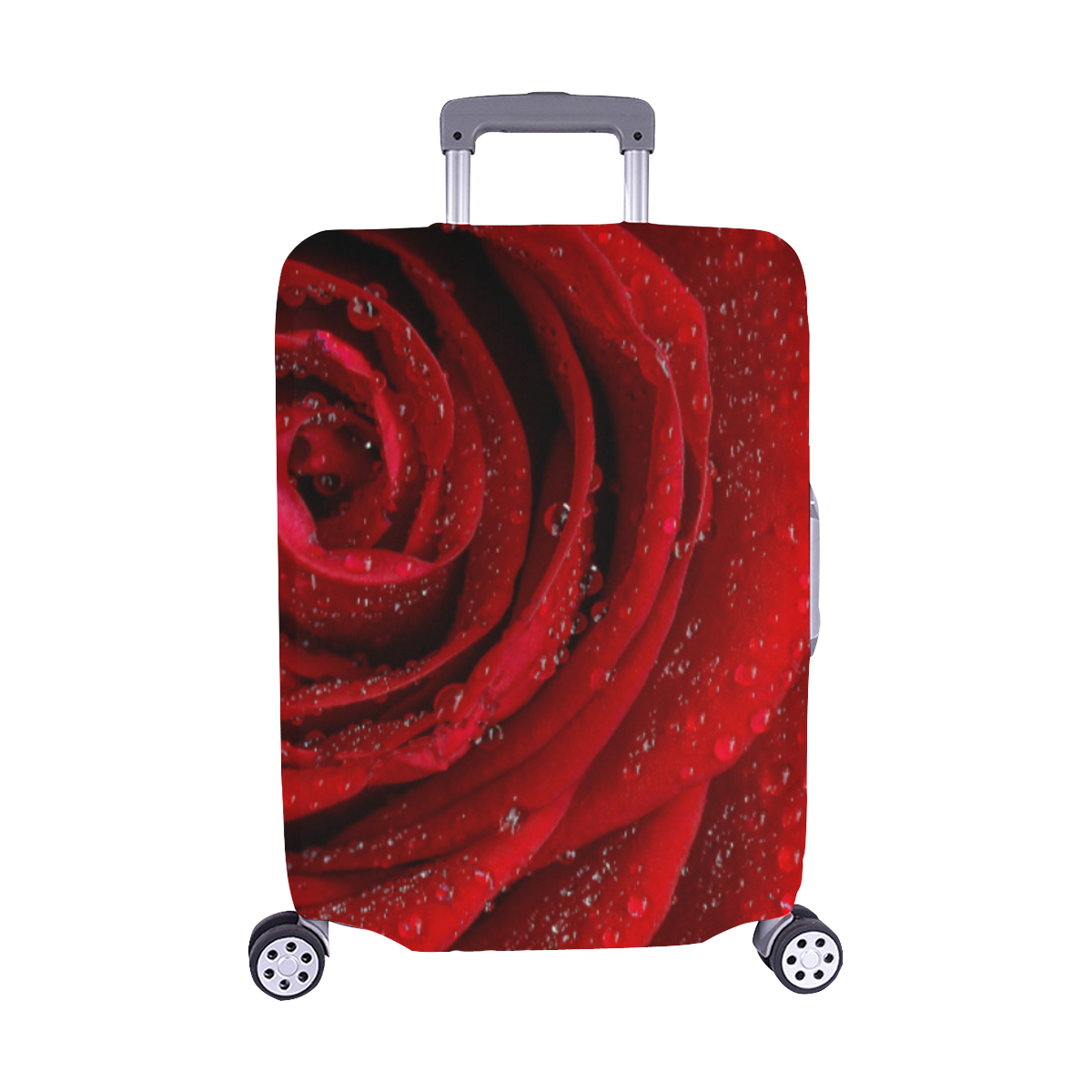 Red rosa Luggage Cover/Medium 22"-25"