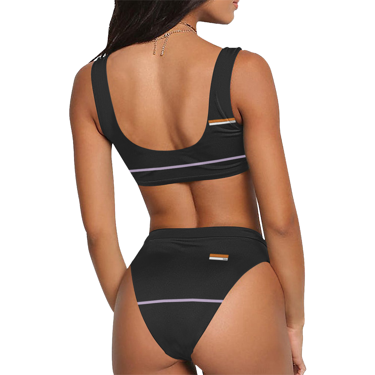 C19-63-1-10 Sport Top & High-Waisted Bikini Swimsuit (Model S07)