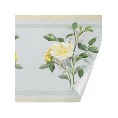 Yellow roses, floral watercolor Gift Wrapping Paper 58"x 23" (1 Roll)