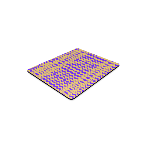 Purple Yellow Modern  Waves Lines Rectangle Mousepad
