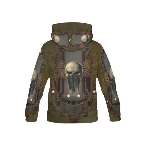 Awesome dark skull All Over Print Hoodie for Kid (USA Size) (Model H13)