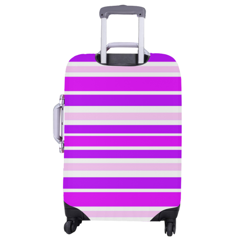 Summer Purples Stripes Luggage Cover/Large 26"-28"