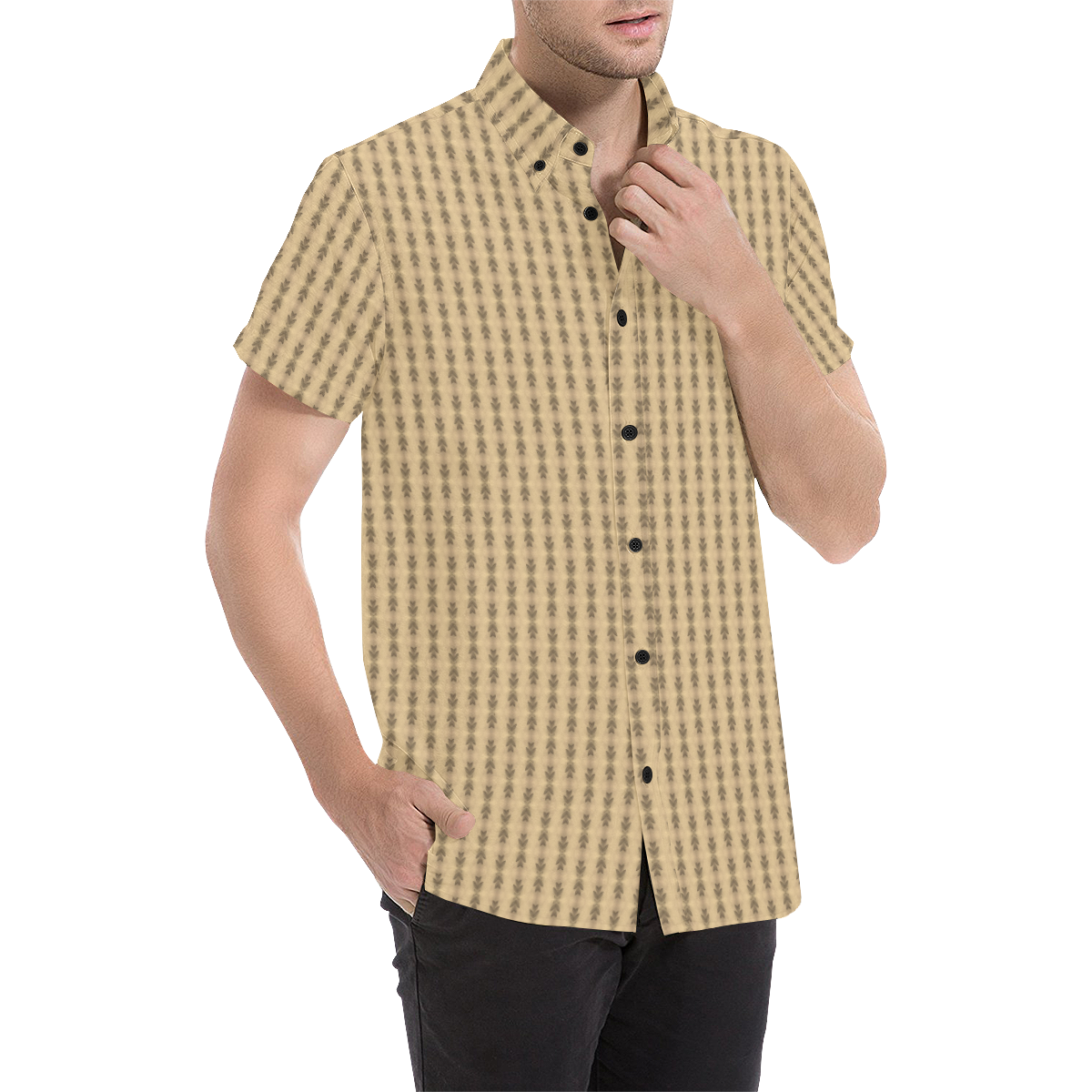Model #50c| Men's All Over Print Short Sleeve Shirt (Model T53)