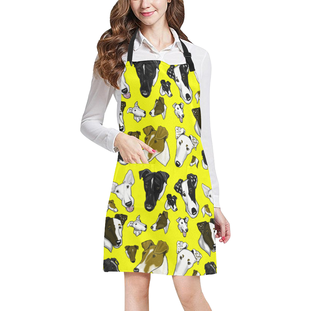 smooth fox terrier yellow All Over Print Apron