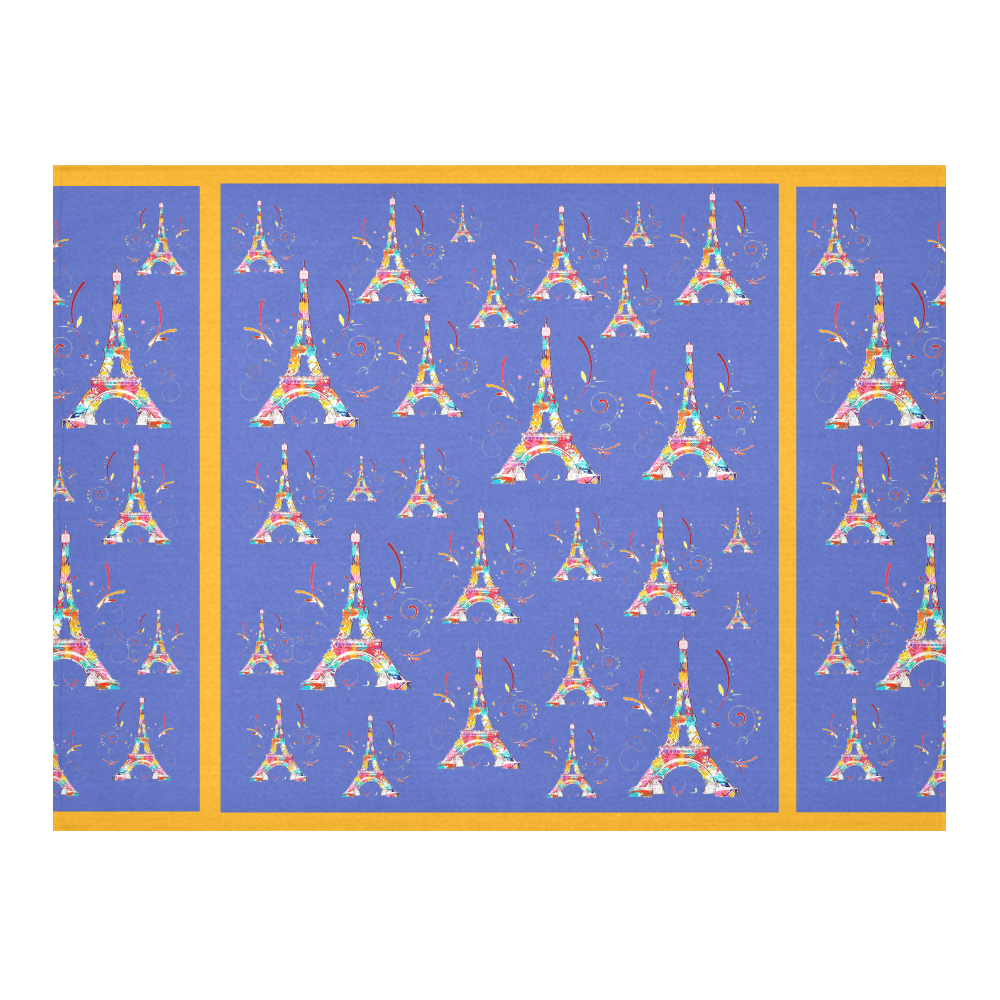 Paris Lights Cotton Linen Tablecloth 52"x 70"