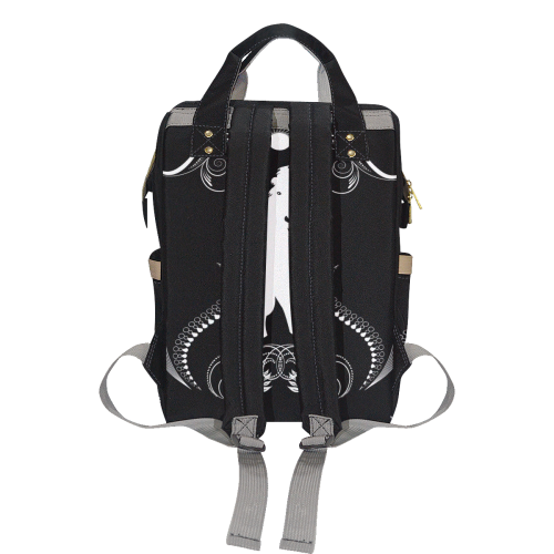 White horse Multi-Function Diaper Backpack/Diaper Bag (Model 1688)