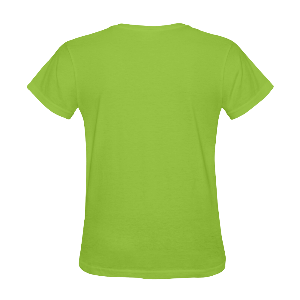 Brillant Koi Fish Lime Green Sunny Women's T-shirt (Model T05)