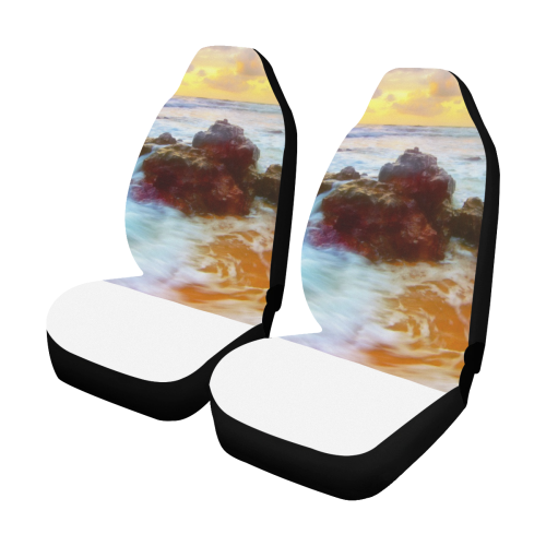 waves on rocks Car Seat Covers (Set of 2)