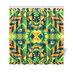 Modern Geometric Pattern Shower Curtain 69"x72"