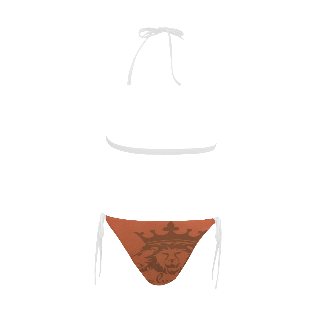 Solomie B Lion Buckle Front Halter Bikini Swimsuit (Model S08)