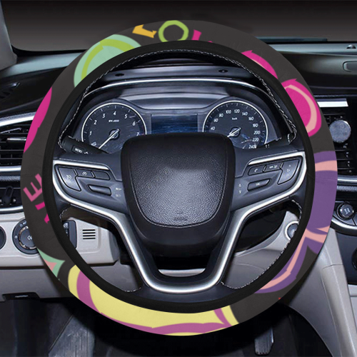 Cute Hearts Steering Wheel Cover with Elastic Edge