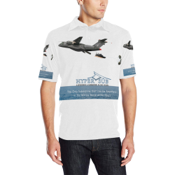 Hyper Sub plane Men's All Over Print Polo Shirt (Model T55)