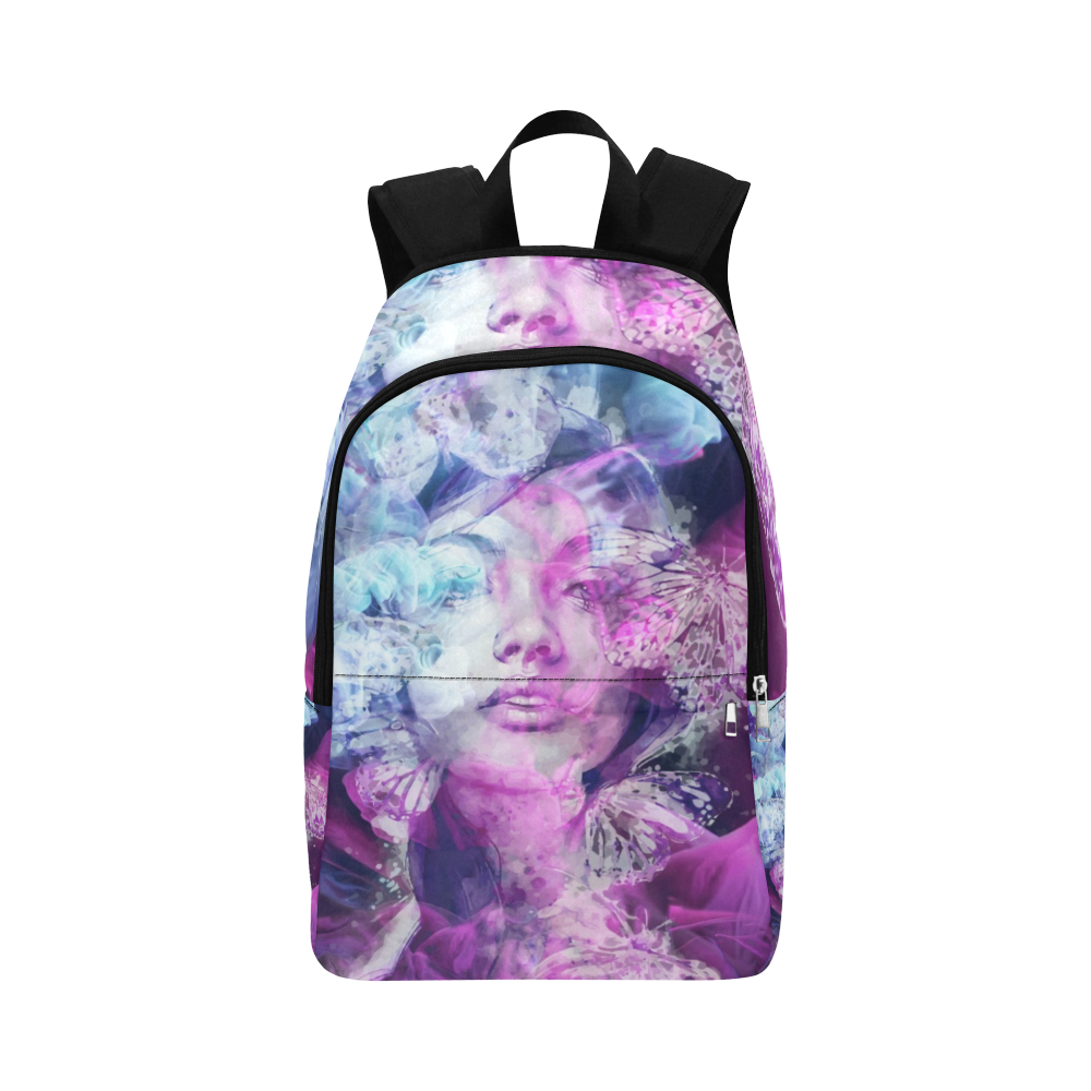 purple woman Fabric Backpack for Adult (Model 1659)