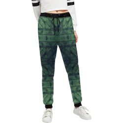 Sci-Fi Green Monster  Geometric design Unisex All Over Print Sweatpants (Model L11)