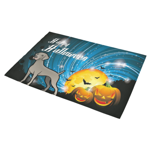 Happy Halloween Weimaraner Azalea Doormat 30" x 18" (Sponge Material)