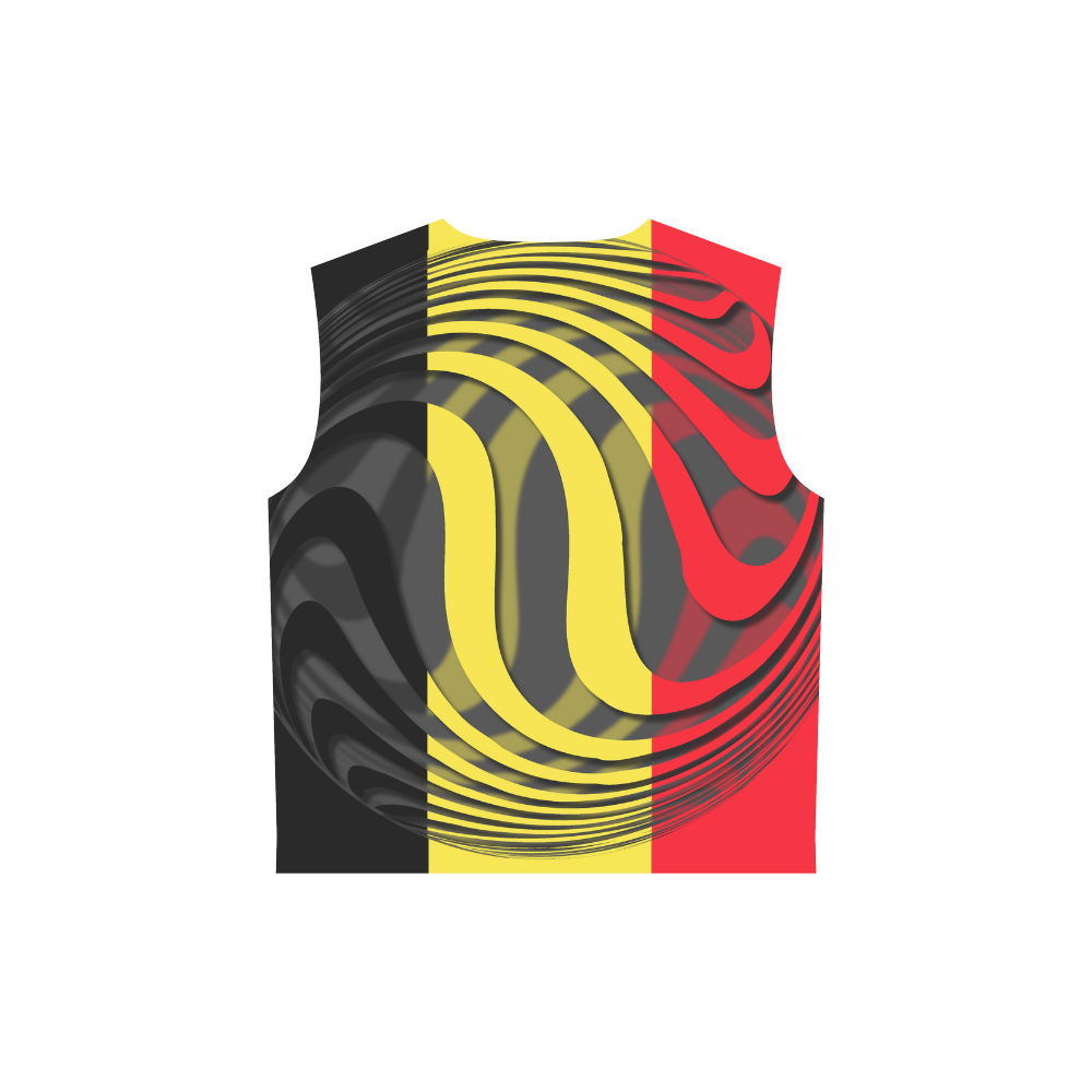 The Flag of Belgium All Over Print Sleeveless Hoodie for Women (Model H15)